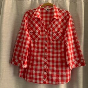 Christopher & Banks button down top size L